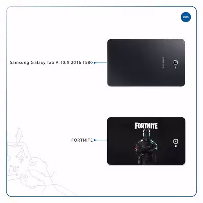 برچسب پوششی ماهوت مدل Fortnite-Game مناسب برای تبلت سامسونگ Galaxy Tab A 10.1 2016 T580