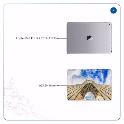 برچسب پوششی ماهوت مدل AZADI-Tower مناسب برای تبلت اپل iPad Pro 9.7 2016 A1675