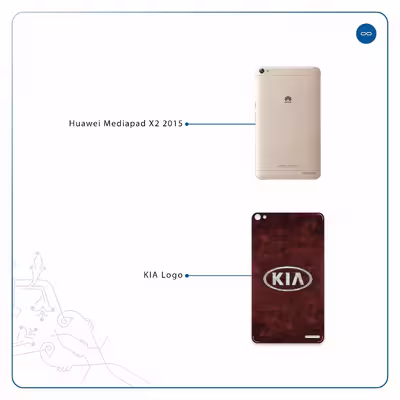 برچسب پوششی ماهوت مدل KIA-Logo مناسب برای تبلت هوآوی Mediapad X2 2015