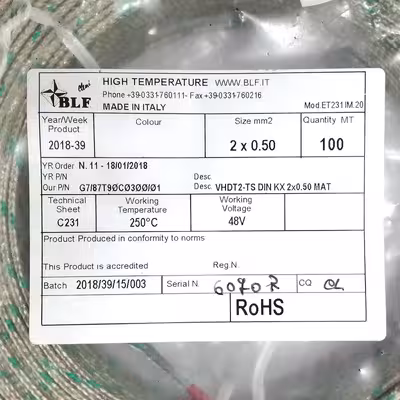 کابل 2x0.50 بی ال اف مدل C231