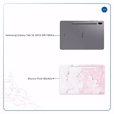 برچسب پوششی ماهوت مدل Blanco-Pink-Marble مناسب برای تبلت سامسونگ Galaxy Tab S6 2019 SM-T860