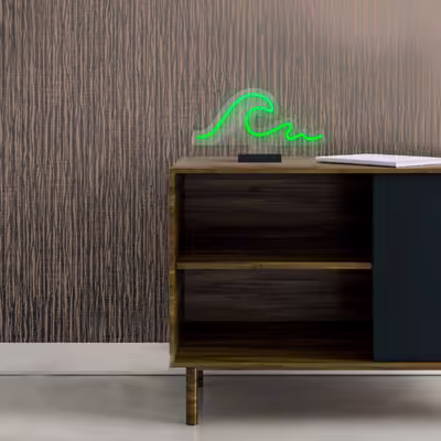 چراغ رومیزی ریموت دار مدل WAVE-GL_GR-GLASS