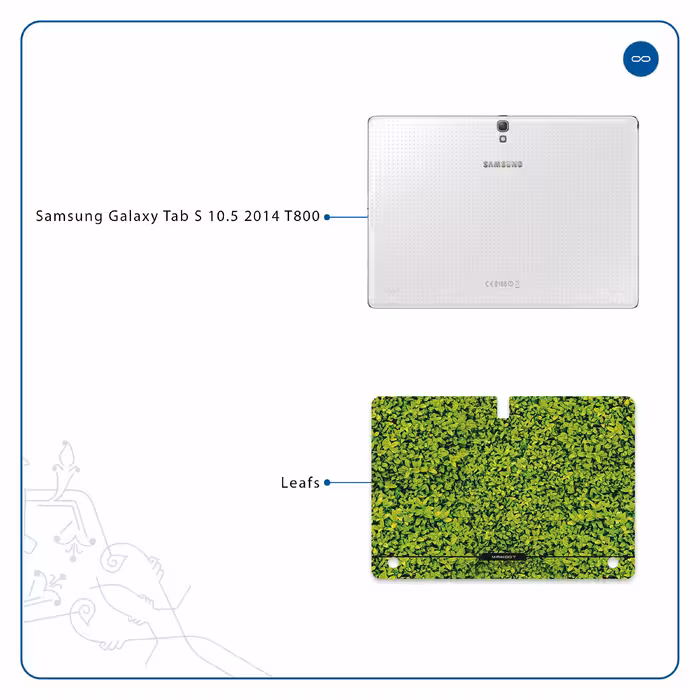 برچسب پوششی ماهوت مدل Leafs مناسب برای تبلت سامسونگ Galaxy Tab S 10.5 2014 T800