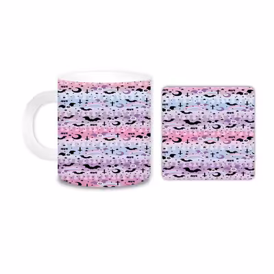 ماگ مدل رنگی کد 1913 به همراه زیر لیوانی