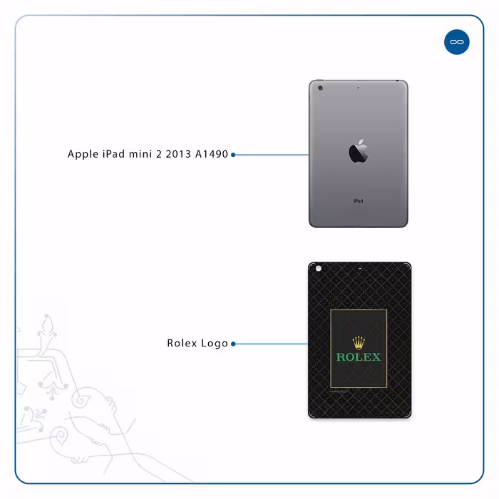 برچسب پوششی ماهوت مدل Rolex-Logo مناسب برای تبلت اپل iPad mini 2 2013 A1490
