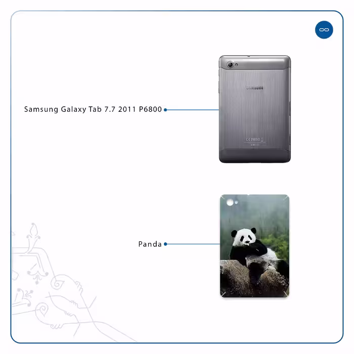 برچسب پوششی ماهوت مدل Panda مناسب برای تبلت سامسونگ Galaxy Tab 7.7 2011 P6800