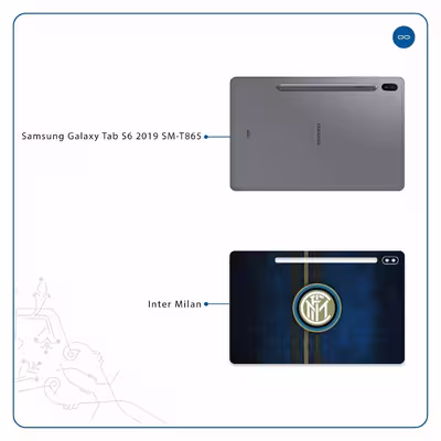 برچسب پوششی ماهوت مدل Inter-Milan مناسب برای تبلت سامسونگ Galaxy Tab S6 2019 SM-T865