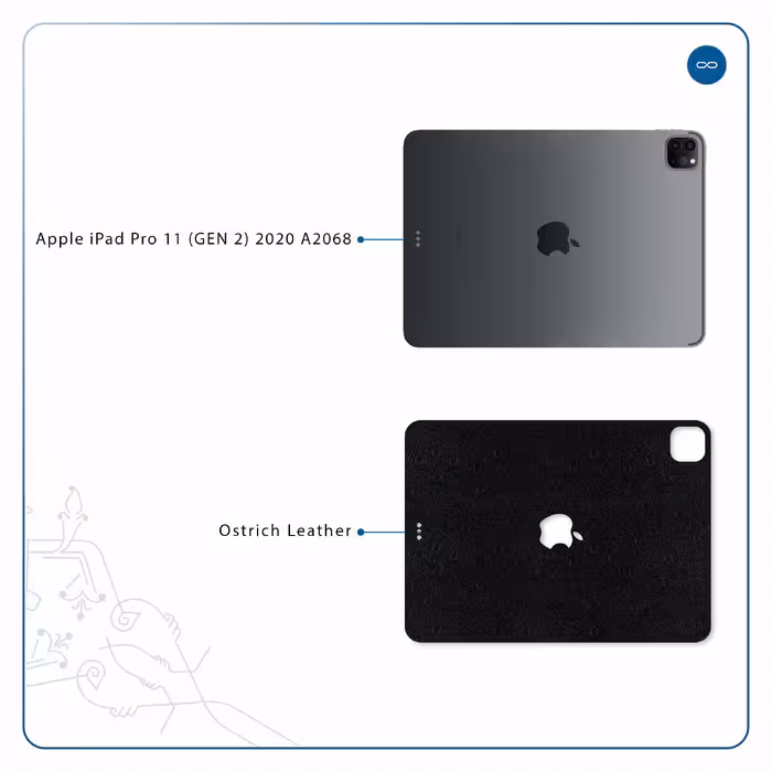 برچسب پوششی ماهوت مدل Ostrich-Leather مناسب برای تبلت اپل iPad Pro 11 (GEN 2) 2020 A2068