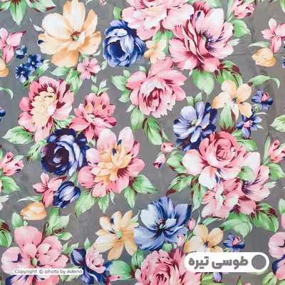 ملحفه آدنو مدل گلباران کد IR120 دونفره سایز 180x200 سانتی متر