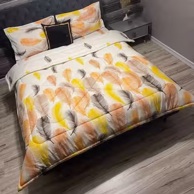 ملحفه آدنو مدل Plume کد IR25 یک نفره سایز 120x200 سانتی متر