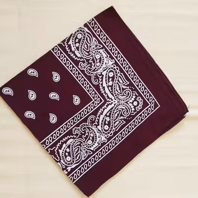 دستمال سر و گردن مدل باندانا بته جقه  01