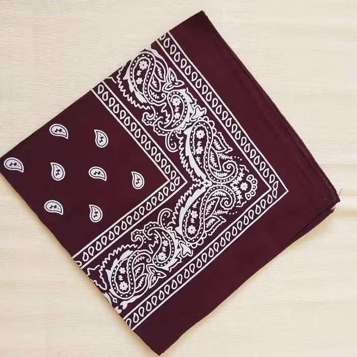 دستمال سر و گردن مدل باندانا بته جقه  01