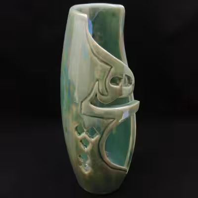 گلدان سرامیکی هیوا طرح هیچ کد 11049372