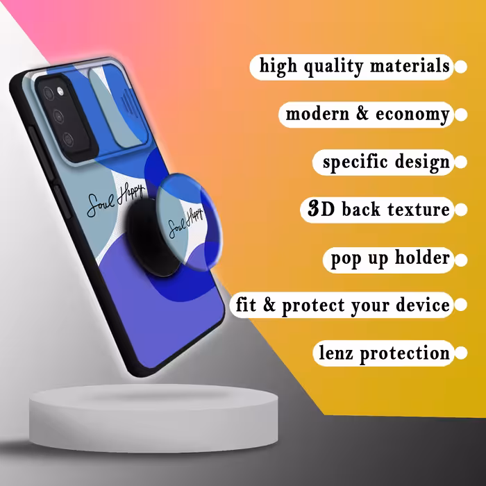   کاور لاین کینگ مدل loveHappy J2 مناسب برای گوشی موبایل سامسونگ Galaxy A03s به همراه پایه نگهدارنده