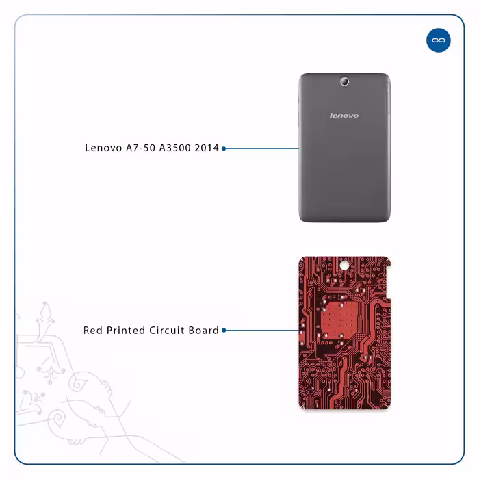 برچسب پوششی ماهوت مدل Red Printed Circuit Board مناسب برای تبلت لنوو A7-50 A3500 2014