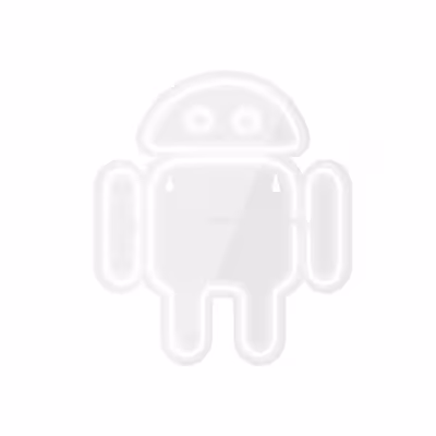 چراغ دیواری نئون دیزاین طرح Android-Logo_WHT