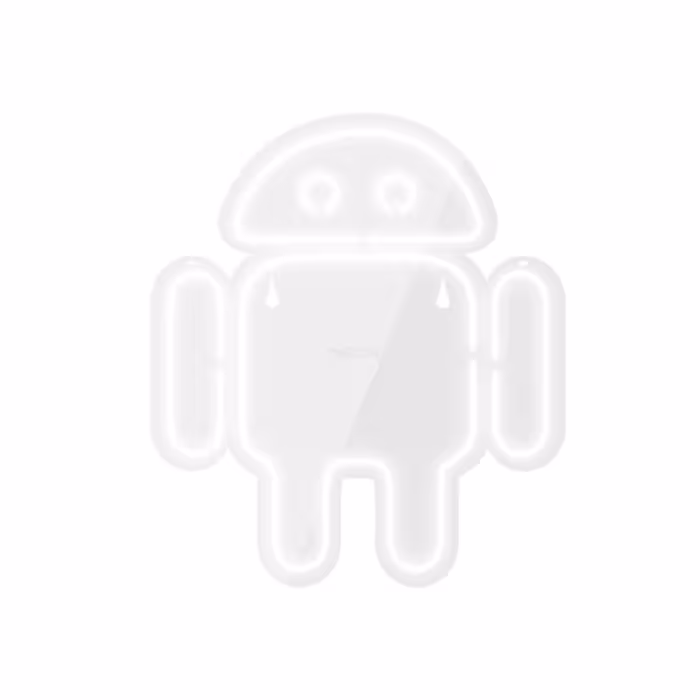 چراغ دیواری نئون دیزاین طرح Android-Logo_WHT