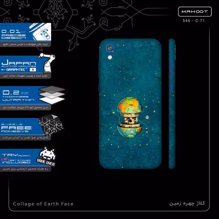 برچسب پوششی ماهوت مدل Collage of Earth Face-FullSkin مناسب برای گوشی موبایل آنر 8S