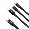 کابل تبدیل USB-C به لایتنینگ/USB-C/microUSB باسئوس مدل Rapid Series 3-IN-1 طول 1.5 متر