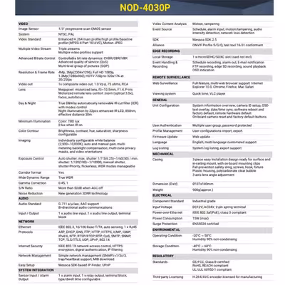 دوربین مداربسته تحت شبکه مسوآ مدل NOD 4030