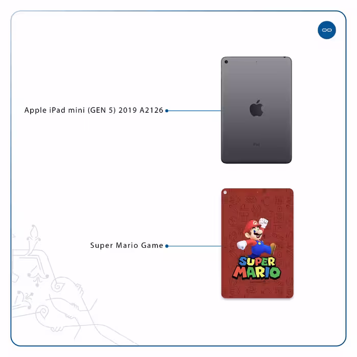 برچسب پوششی ماهوت مدل Super-Mario-Game مناسب برای تبلت اپل iPad mini (GEN 5) 2019 A2126