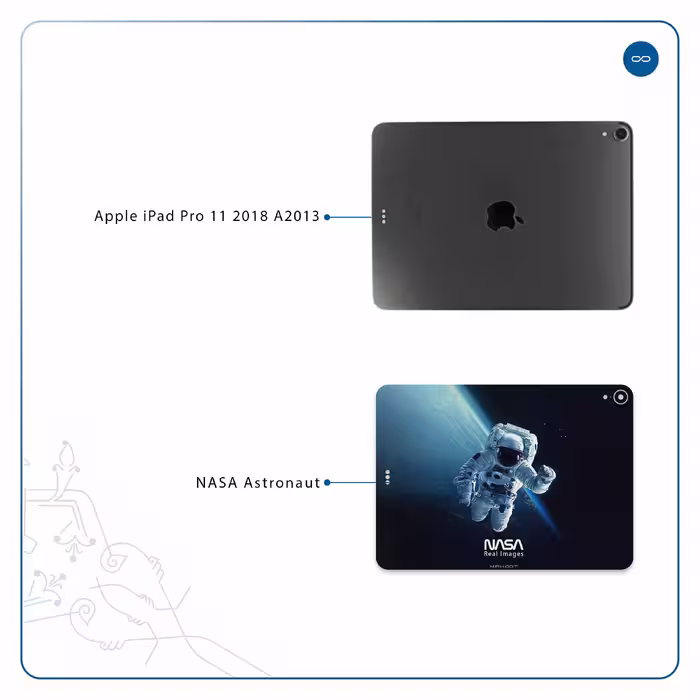 برچسب پوششی ماهوت مدل NASA-Astronaut مناسب برای تبلت اپل iPad Pro 11 2018 A2013
