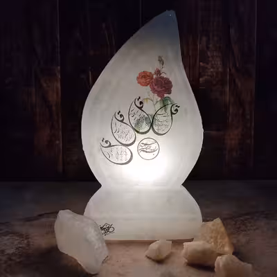 آباژور سنگ نمک مدل بته جقه آیه دار کد 01