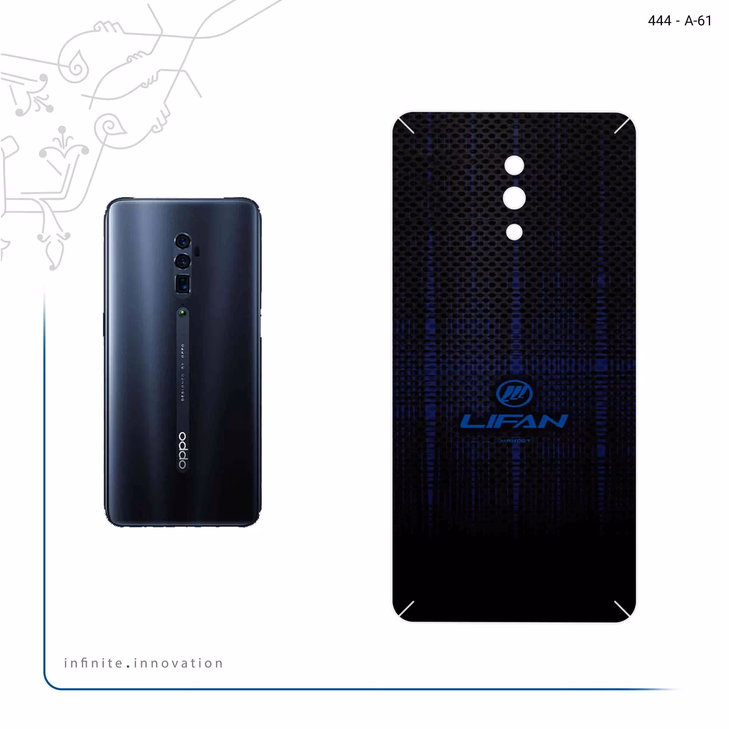 برچسب پوششی ماهوت مدل Lifan مناسب برای گوشی موبایل اپو RENO 10X