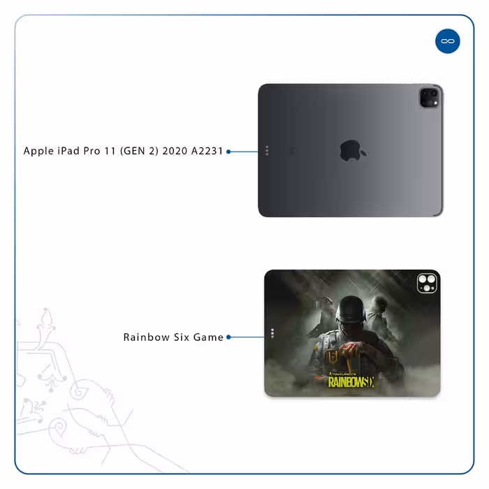 برچسب پوششی ماهوت مدل Rainbow-Six-Game مناسب برای تبلت اپل iPad Pro 11 (GEN 2) 2020 A2231