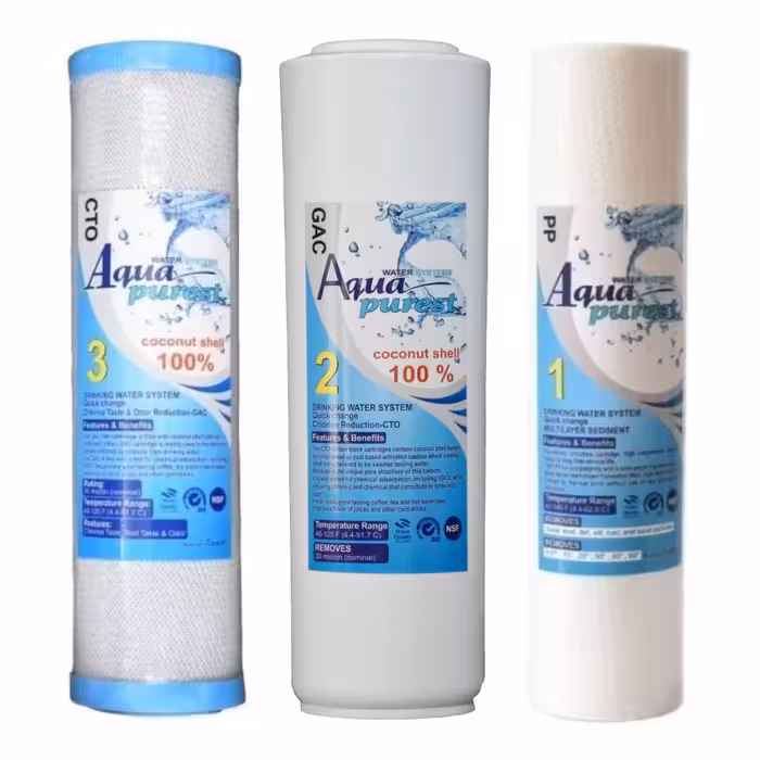 فیلتر دستگاه تصفیه آب آکوا پیورست مدل SW 6066 NEW مجموعه 5 عددی به همراه فیلتر تصفیه آب مدل ممبران