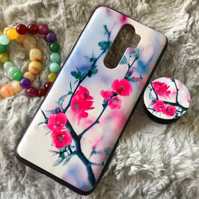کاور طرح گل کد A4279 مناسب برای گوشی موبایل شیائومی Redmi Note 8 Pro به همراه پایه نگهدارنده