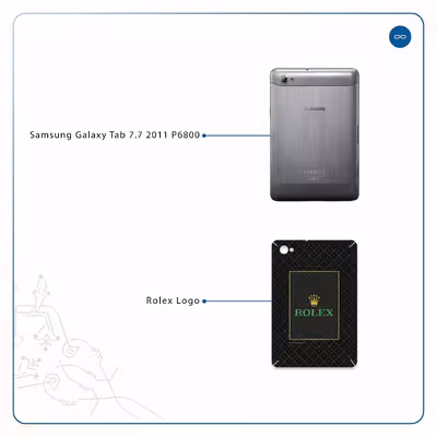 برچسب پوششی ماهوت مدل Rolex-Logo مناسب برای تبلت سامسونگ Galaxy Tab 7.7 2011 P6800
