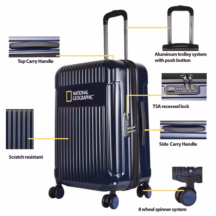 مجموعه سه عددی چمدان نشنال جئوگرافیک مدل TRANSIT کد 700503