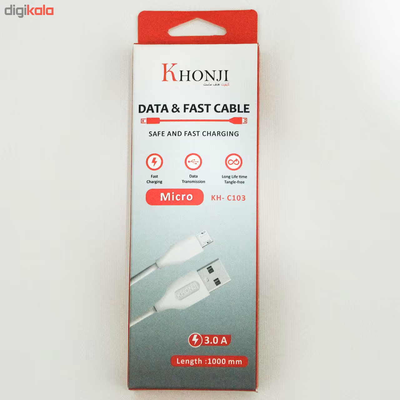 کابل تبدیل USB به microUSB خنجی مدل Superfastshaeje2 طول 1 متر