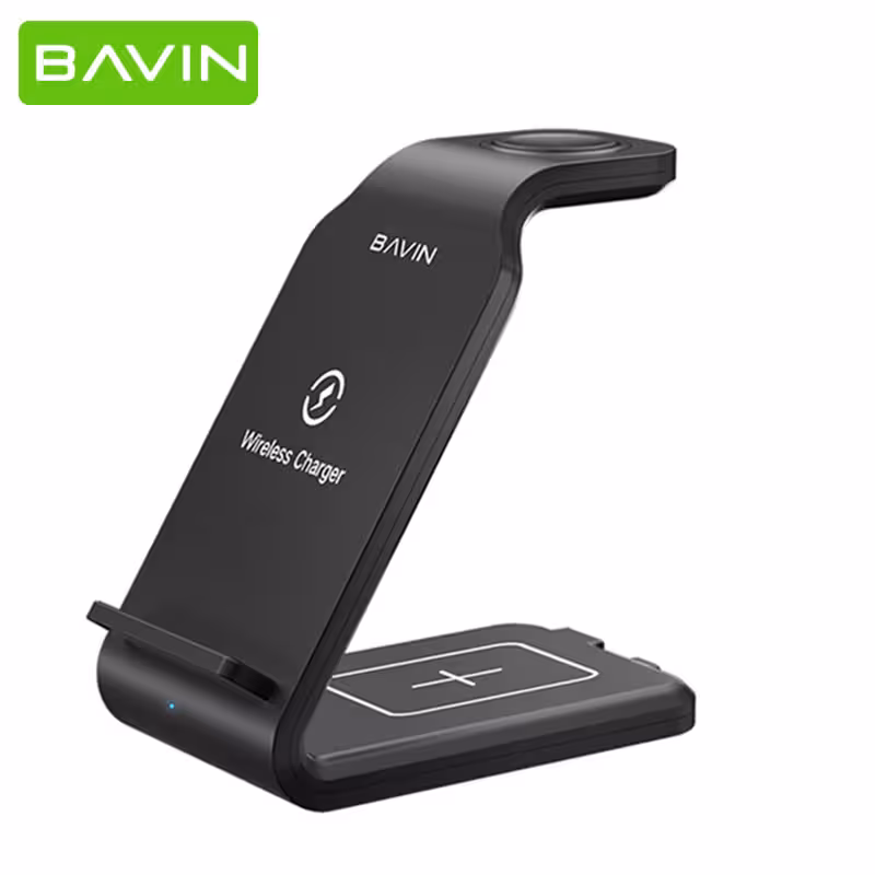 شارژر بی سیم سه کاره باوین BAVIN PC055 3 IN 1 Wireless charger