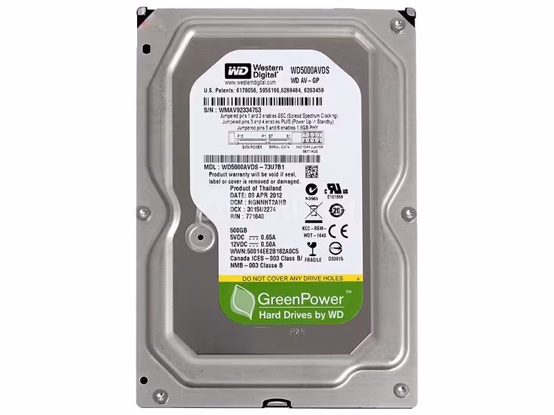 هارد دیسک اینترنال پی سی وسترن دیجیتال مدل WD ظرفیت 500 گیگابایت