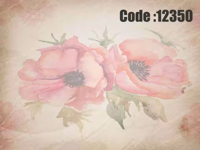 پوستر دیواری سه بعدی طرح گل