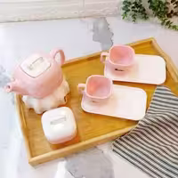 سرویس2 نفره قوری فنجان رنگی RK