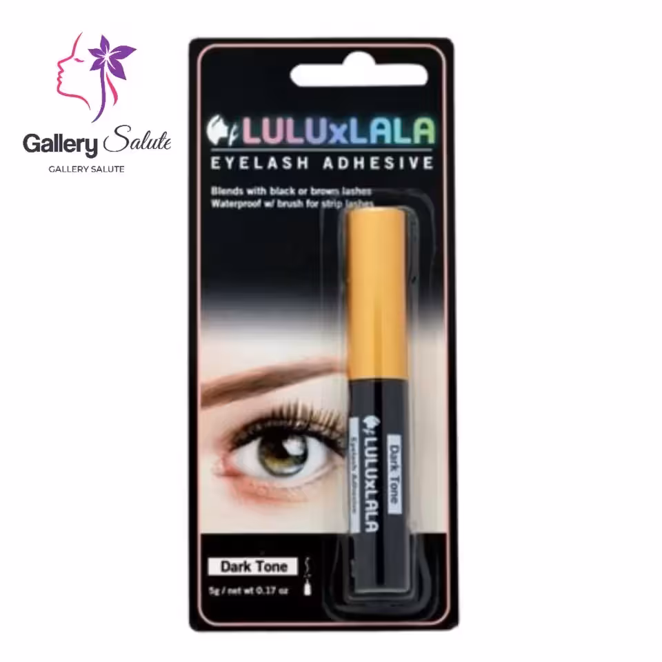 چسب مژه قلم دار موقت لولوکس لالا،(رنگ مشکی) 5 میلی‌لیتر / LULUxLALA Eyelash Adhesive, 5ml (Cler Black)