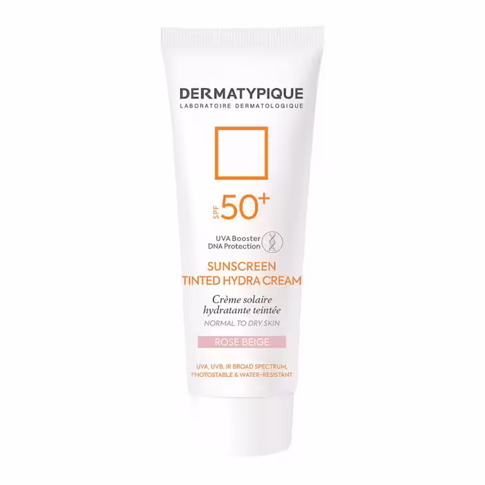 ضدآفتاب پوست خشک رنگ رز بژ spf50 درماتیپیک