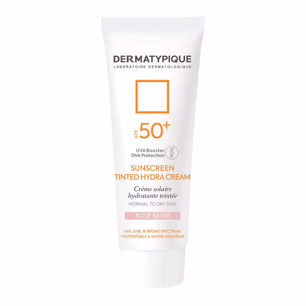 ضدآفتاب پوست خشک رنگ رز بژ spf50 درماتیپیک