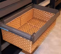 سبد حصیری ریلی داخل کمد رنگ موکا طرح ایتالین سایز 60 فانتونی کد J517