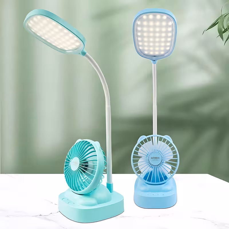 چراغ مطالعه مدل شارژی پنکه دار کد 7083 | کالا مکس