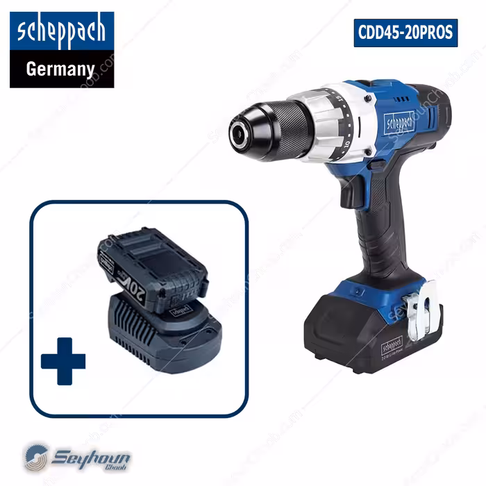 دریل پیچ گوشتی شارژی 20 ولت شپخ به همراه یک عدد باتری و یک عدد شارژر مدل 5909222900 - CDD45-20ProS AKKUSCHRAUBER