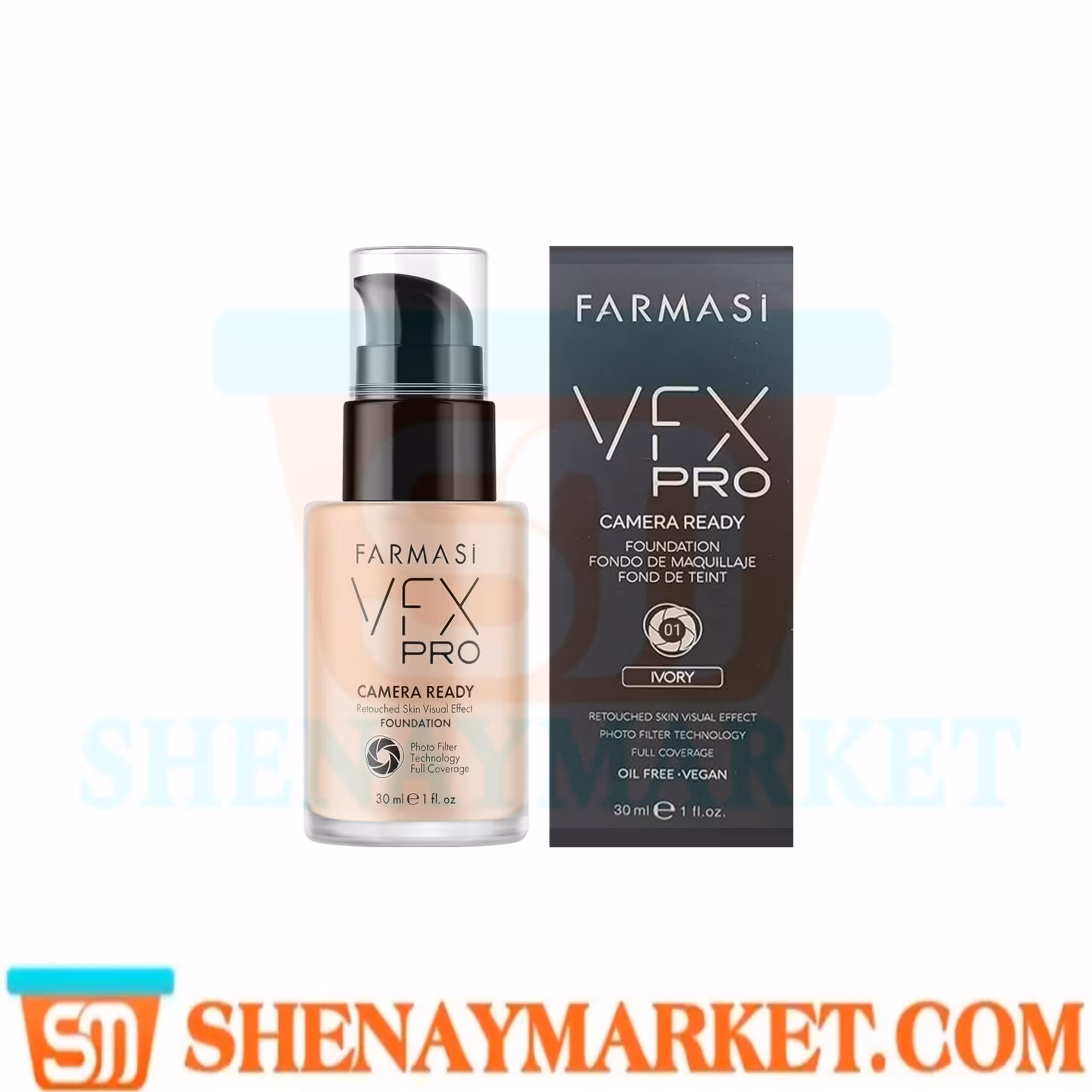 کرم پودر شیشه ای فارماسی شماره 01 حجم 30 میل