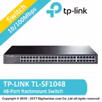 سوييچ 48 پورت مگابيتی و رکمونت تی پی-لينک مدل TP-Link TL-SF1048