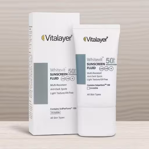 فلوئید ضد آفتاب ضد لک وایت ویت 50 میل با SPF50