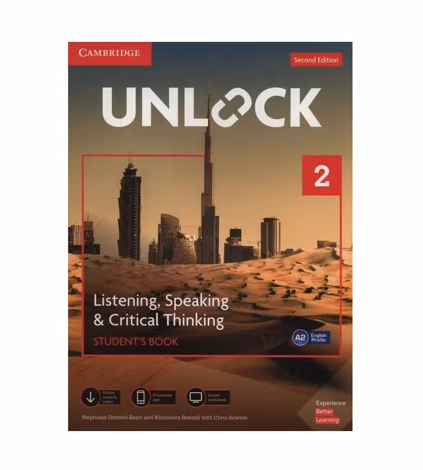 آنلاک دو لیسنینگ اسپیکینگ اند کریتیکال تینکینگ Unlock 2 Listening Speaking and Critical Thinking Second Edition