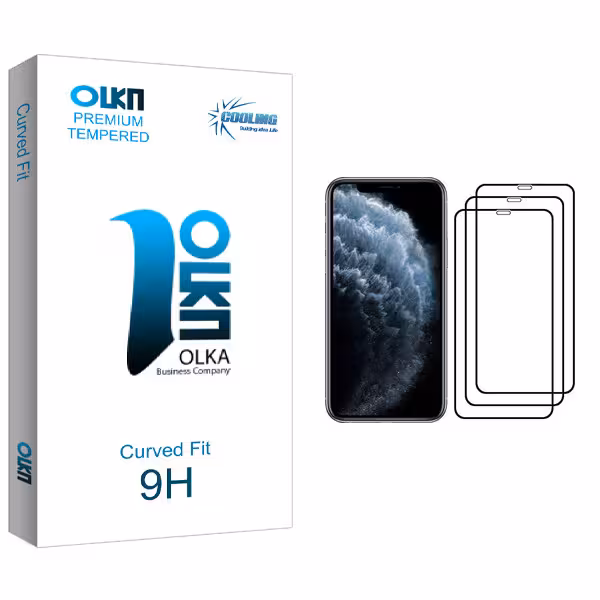 محافظ صفحه نمایش کولینگ مدل Olka glass مناسب برای گوشی موبایل اپل iPhone 11 Pro بسته سه عددی