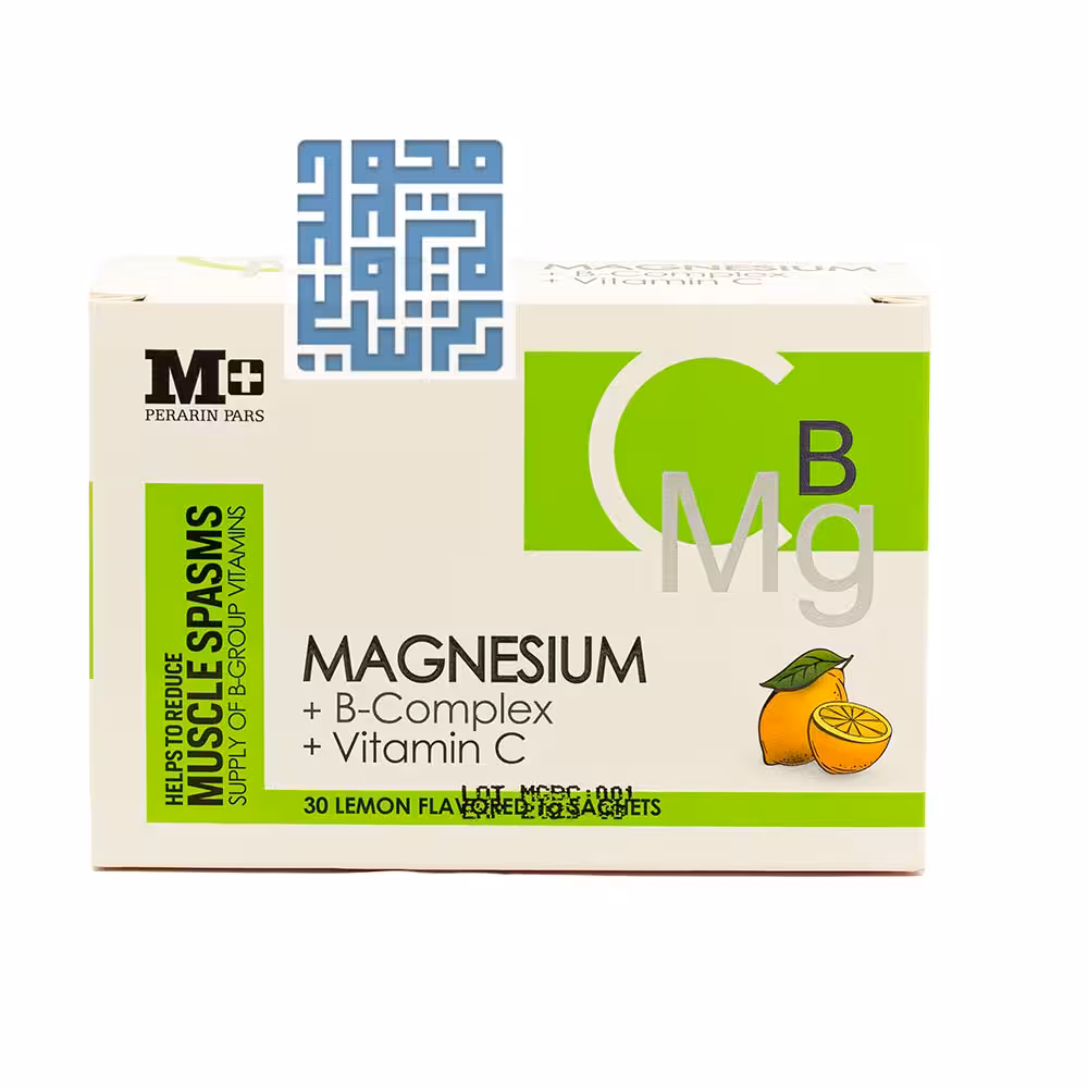خرید ساشه منیزیم و ب کمپلکس و ویتامین C ام پلاس 30 عددی